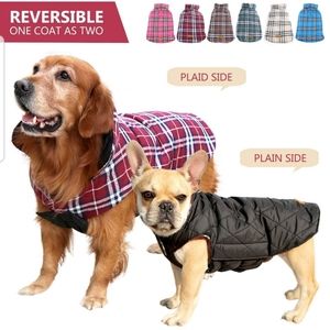 🌟10 FOR $30 Kuoser Reversible Waterproof dog jacket
